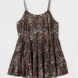 Women's Floral Print Sleeveless Dropwaist Dress